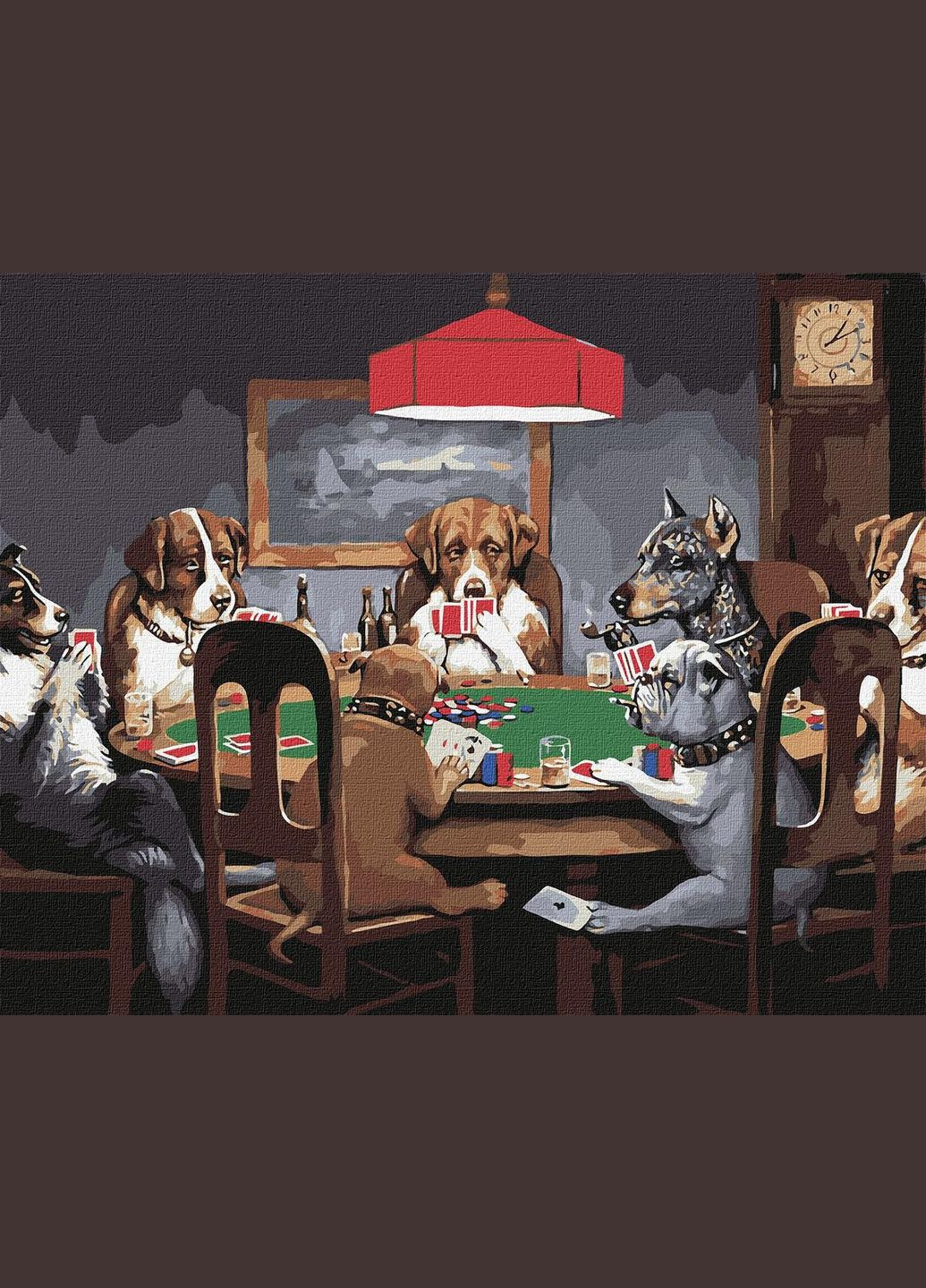Картины по номерам Собаки играют в покер Кассиус Кулидж КНО4327 раскраска по номерам ТМ Идейка Ідейка (331111766)