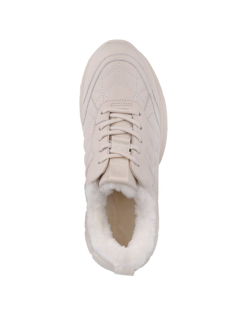 Женские Кроссовки JR891-3 Молочный Кожа MIRATON молочные зима (304203853)