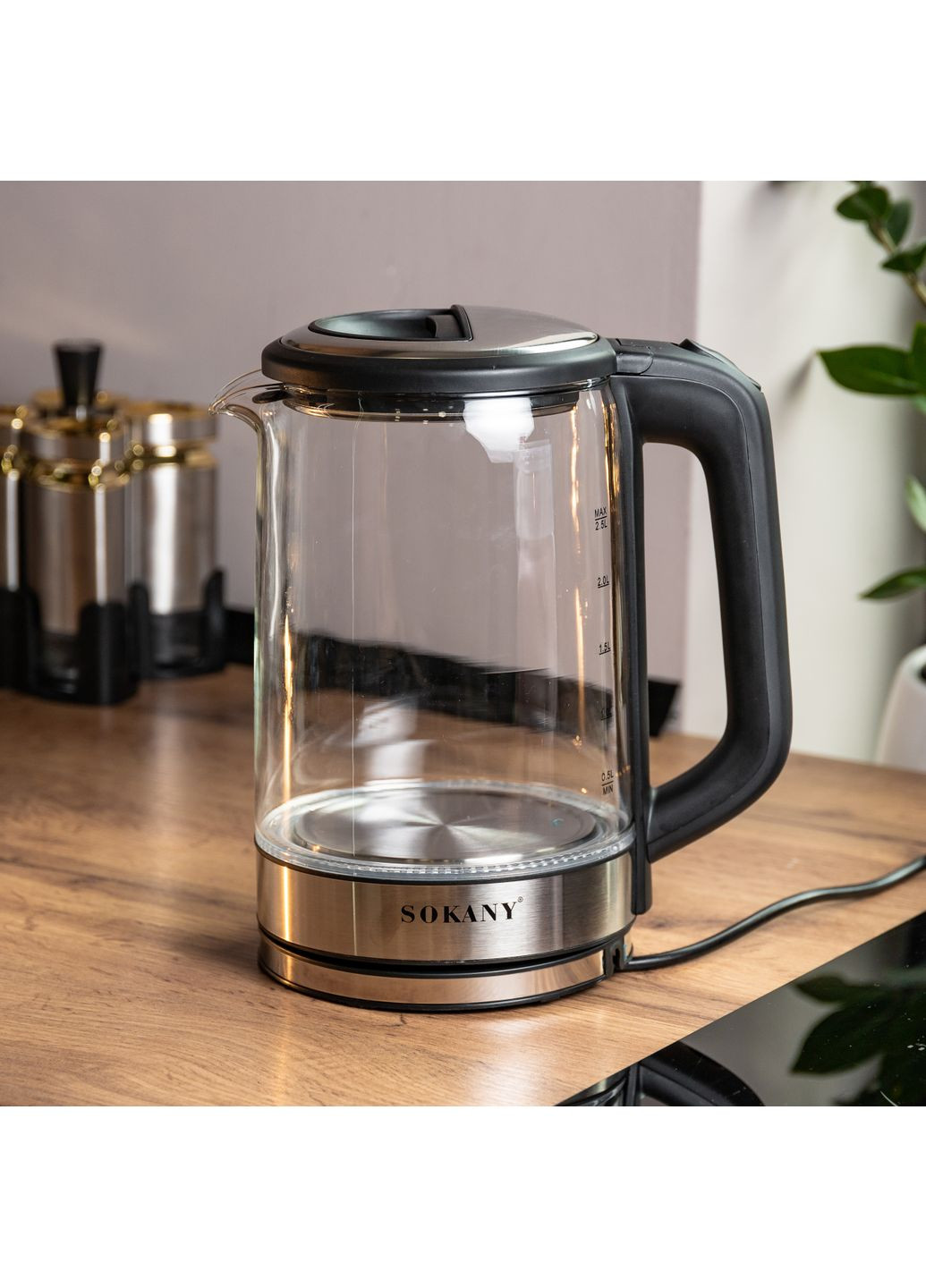 Електрочайник SK-09013 2.5л сталь Sokany (357226617)