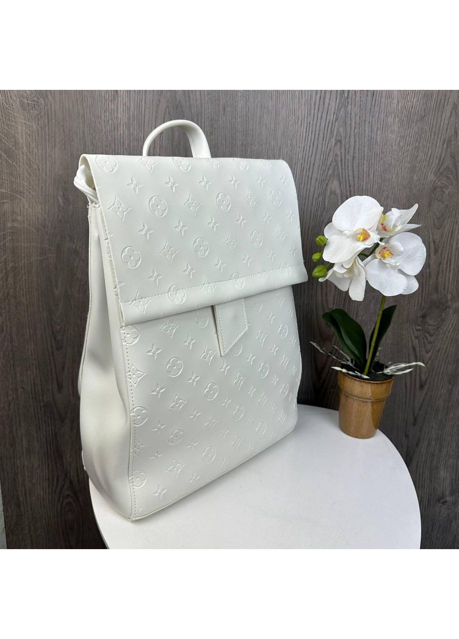 Жіночий рюкзак сумка трансформер з екошкіри молочний для міста та прогулянокна сумка для дівчат ProDobro (363136408)