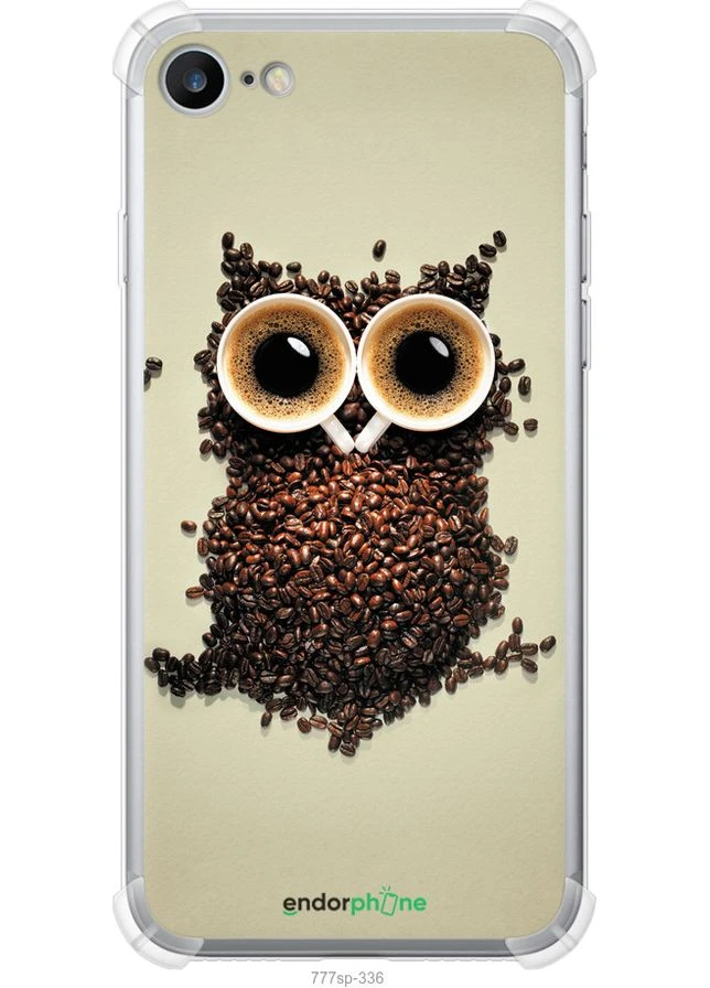 Чехол на iPhone 8 Сова из кофе "777sp-1031-70447" Endorphone (392845291)