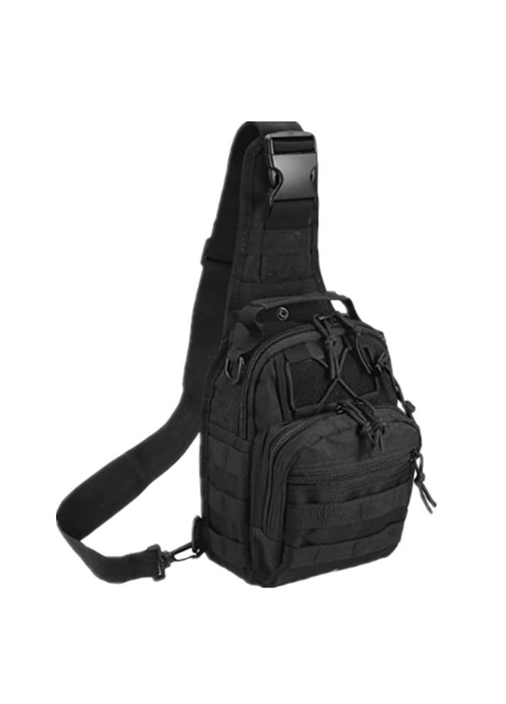 Мужская тактическая многофункциональная нагрудная сумка-слинг рюкзак через плечо с системой MOLLE из кордуры Black No Brand (363115041)