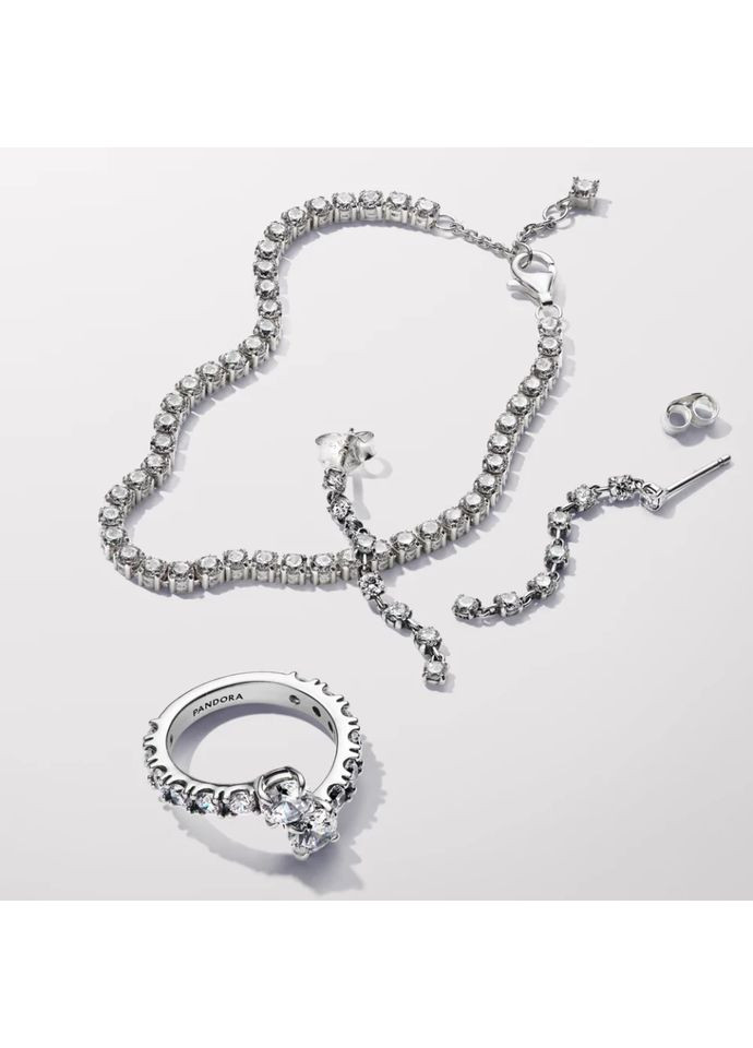 Срібна каблучка Пандора "Оберт сяйва" 193149C01 Kabluchka (355348275)