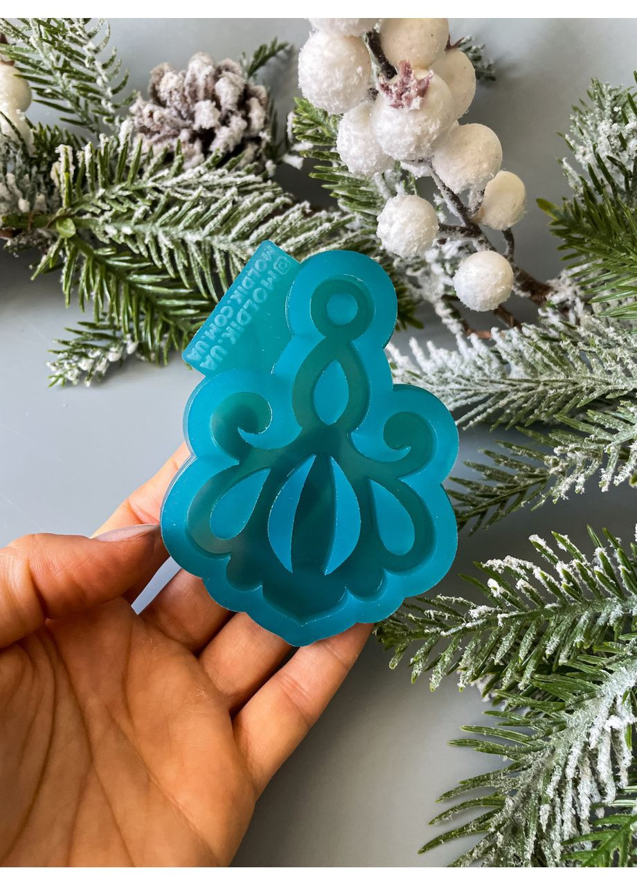 Молд Вензель широк для новогодних игрушек на елку силиконовая форма для эпоксидной смолы No Brand (370566746)