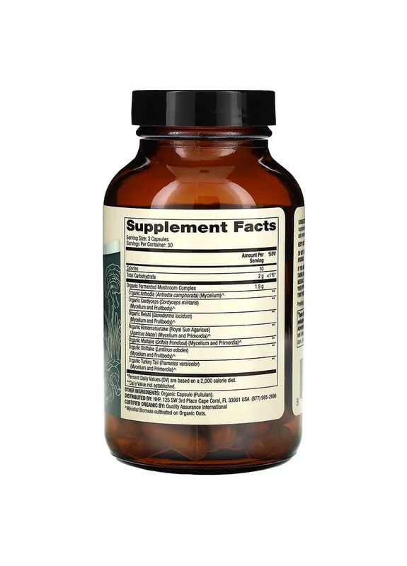 Комплекс ферментированных грибов Fermented Mushroom Complex, 90 капсул Dr. Mercola (361116584)