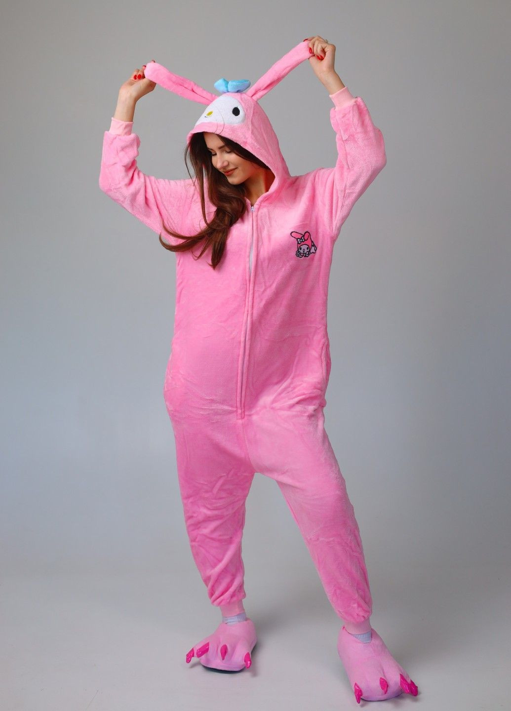 Кигуруми пижама Мелоди женская розовая теплая плюшевая Lalapka (367610278)