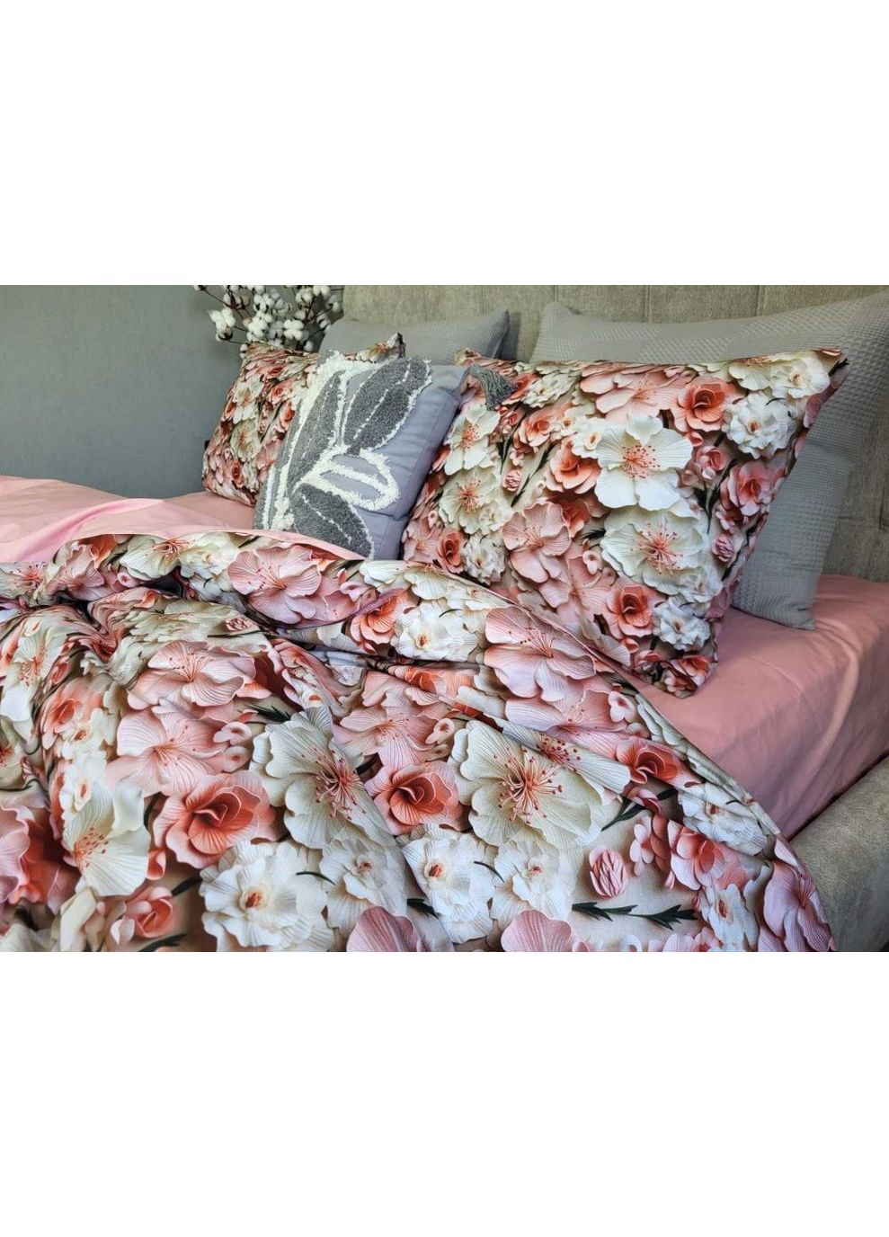 Постельное белье Флорелла, ранфорс Двуспальный размер, наволочки 70/70 No Brand (363192126)