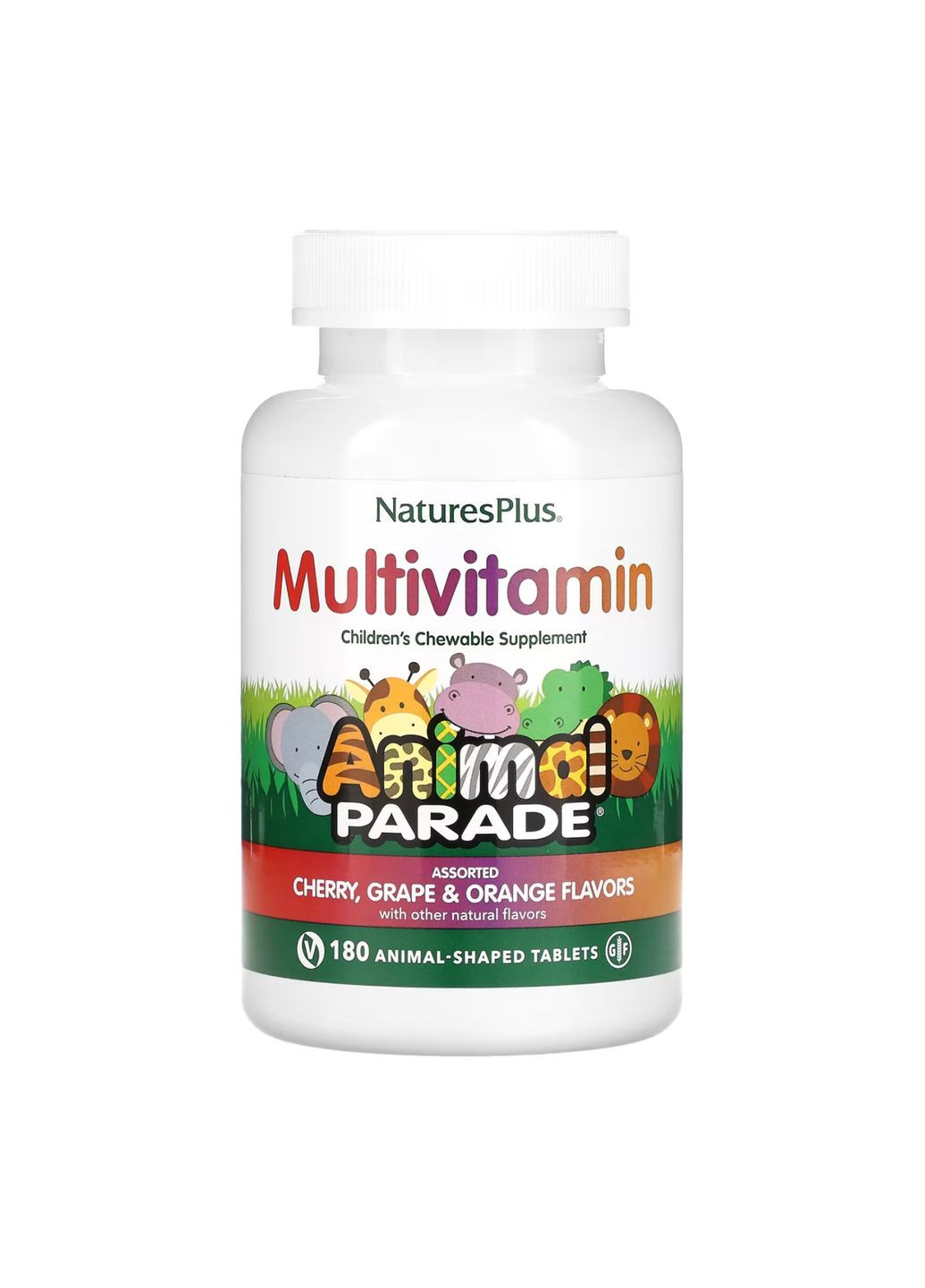 Дитячі жувальні вітаміни Animal Parade 180 табл асорти для дітей з вітамінами та мінералами ProDobro (368980861)
