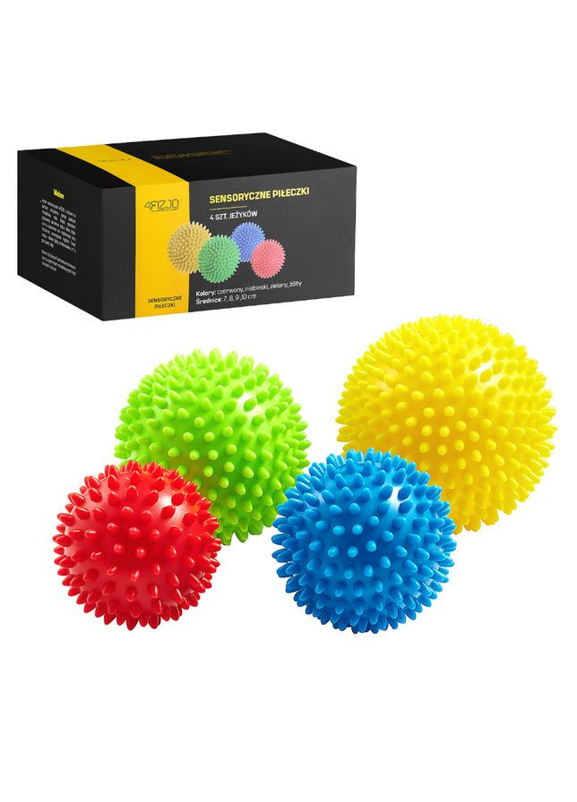 Масажні м'ячі з шипами Spike Balls 4 шт 4FIZJO 4fj0115 (275653873)