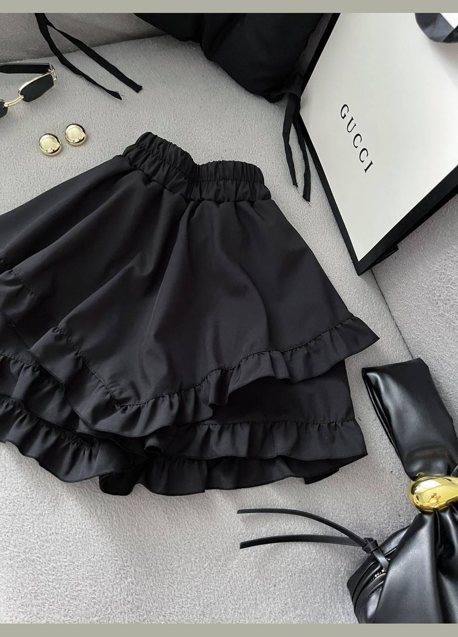 Спідниця-шорти з високою талією та воланами MonCher (335013750)