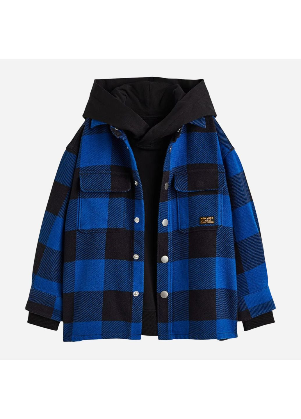 Темно-синя демісезонна куртка сорочка H&M