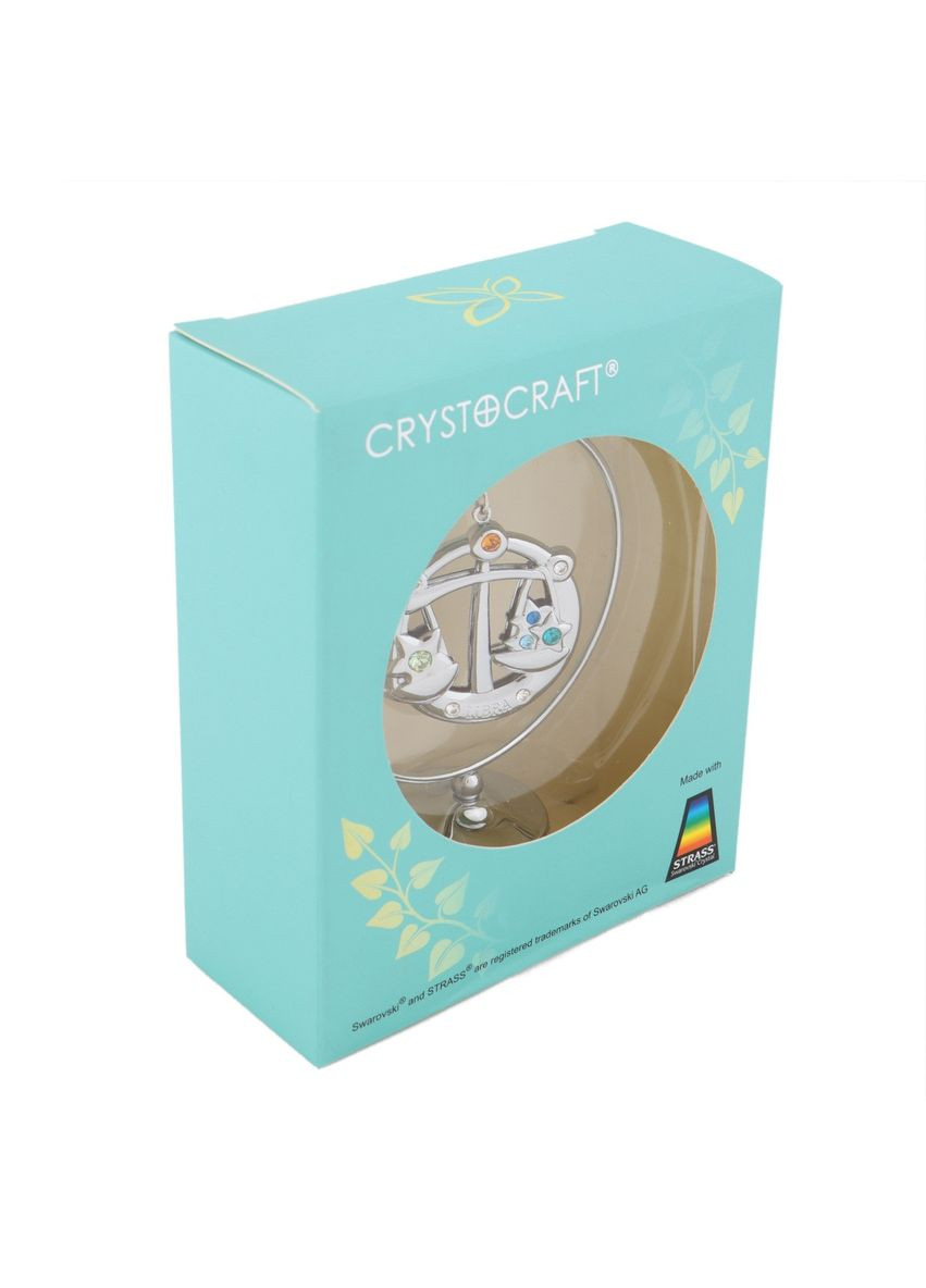 Фігурка зі стразами Swarovski знак зодіак Ваги 8х7 см 0456-105/GA-SL Crystocraft (346152719)