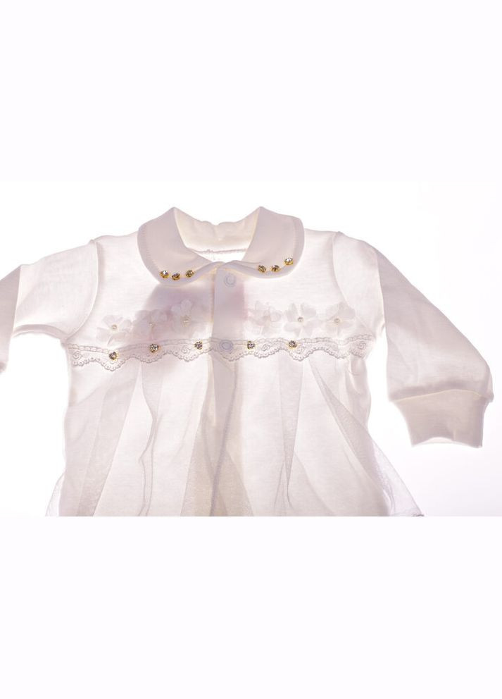 Бежевый демисезонный костюм с длинным рукавом для девочки трикотажный принцесса бежевый 62 см (30732) BABYKROHA