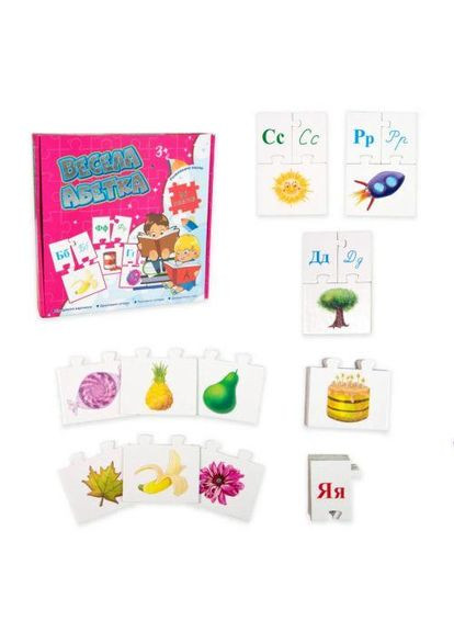 Пазлы Весела абетка 96 деталей укр (18390) Strateg (362671769)
