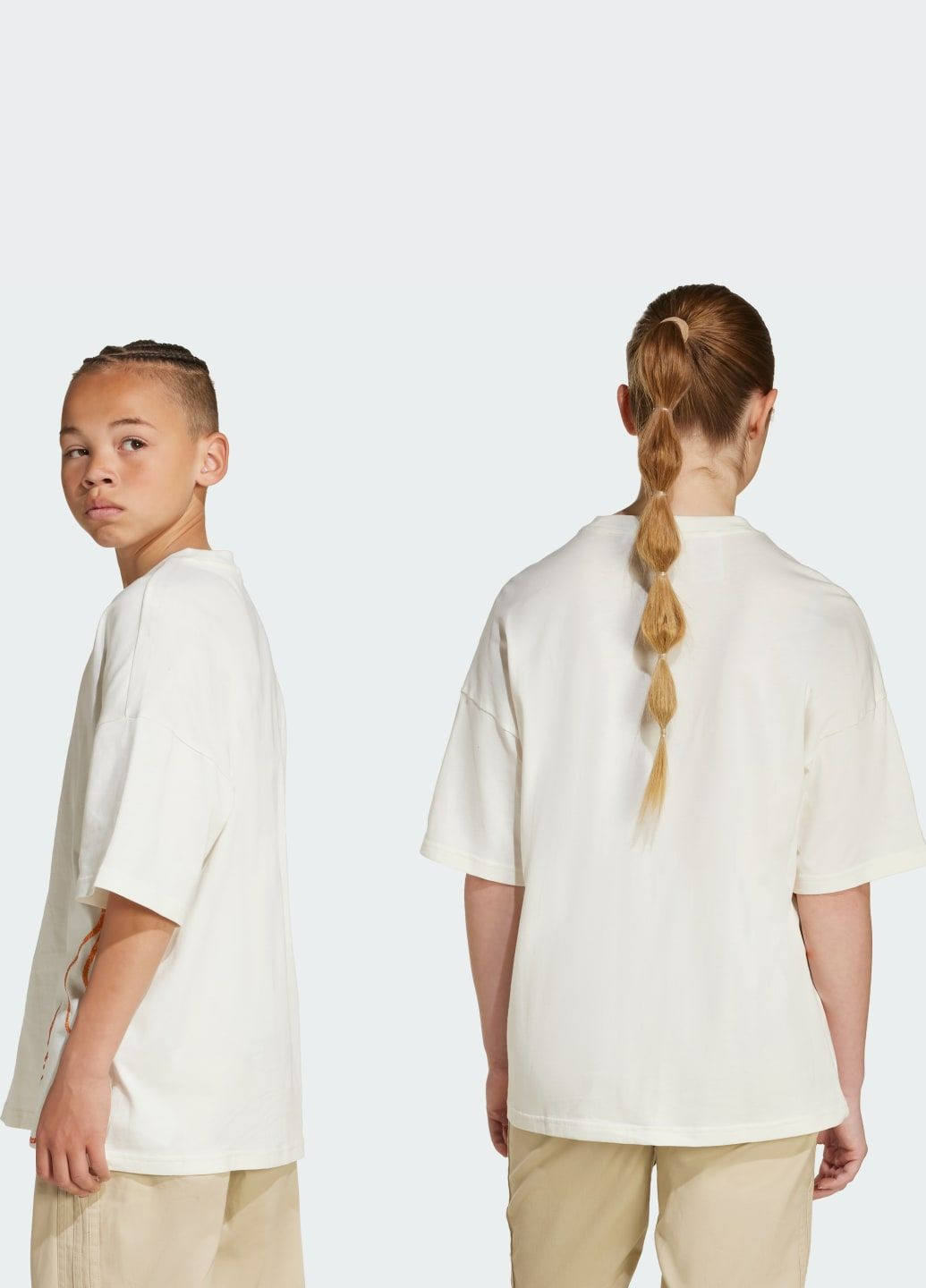 Белая демисезонная футболка flames kids adidas