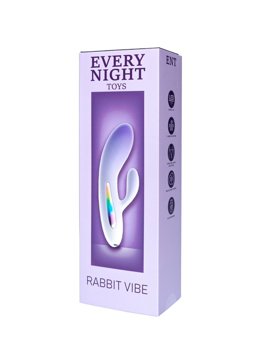 Мини вибратор кролик с цветным светодиодом, 7 режимов вибрации, градиент Odeco (318448054)