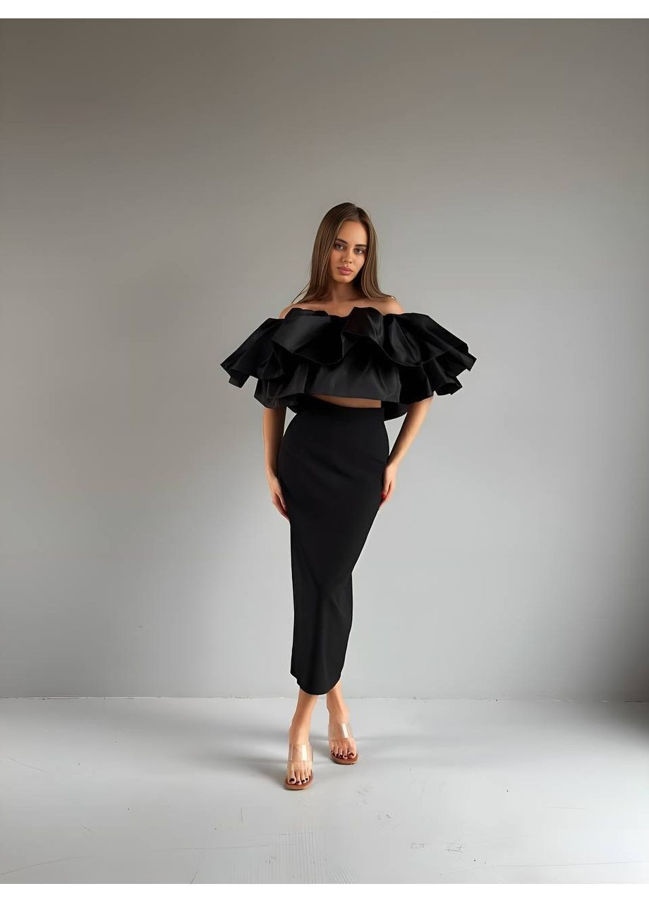 Черная юбка цвет черный Fashion