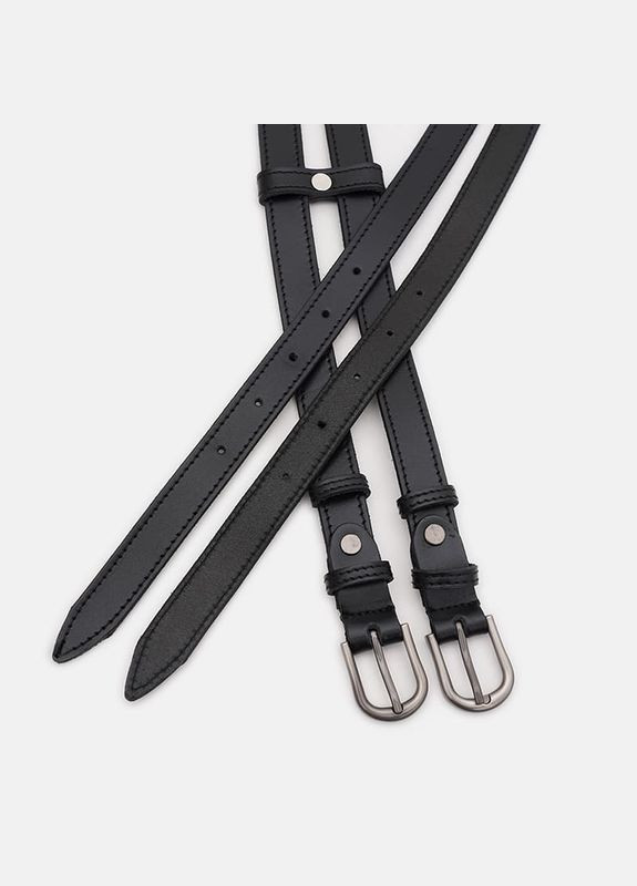 Жіночий ремінь шкіряний 100gen1new2bl Чорний Borsa Leather (302972489)