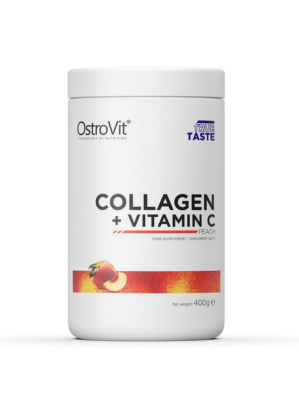 Препарат для суглобів та зв'язок Collagen + Vitamin C, 400 грам Персик Ostrovit (293338372)