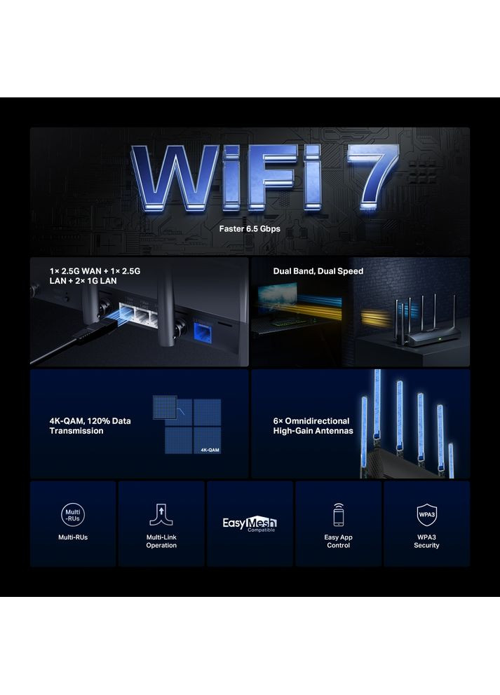 Бездротовий маршрутизатор MR37BE Mercusys (372446041)