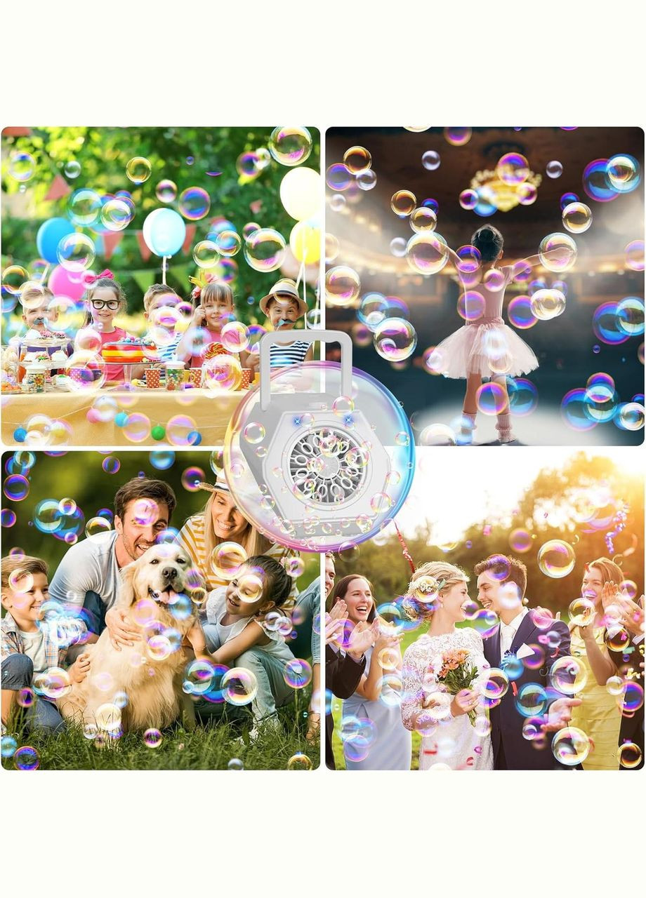 Машина-генератор для мильних бульбашок Bubble Machine USB або 4 АА 40 отворів ( код: NO575USBO ) Bubbles (365722067)