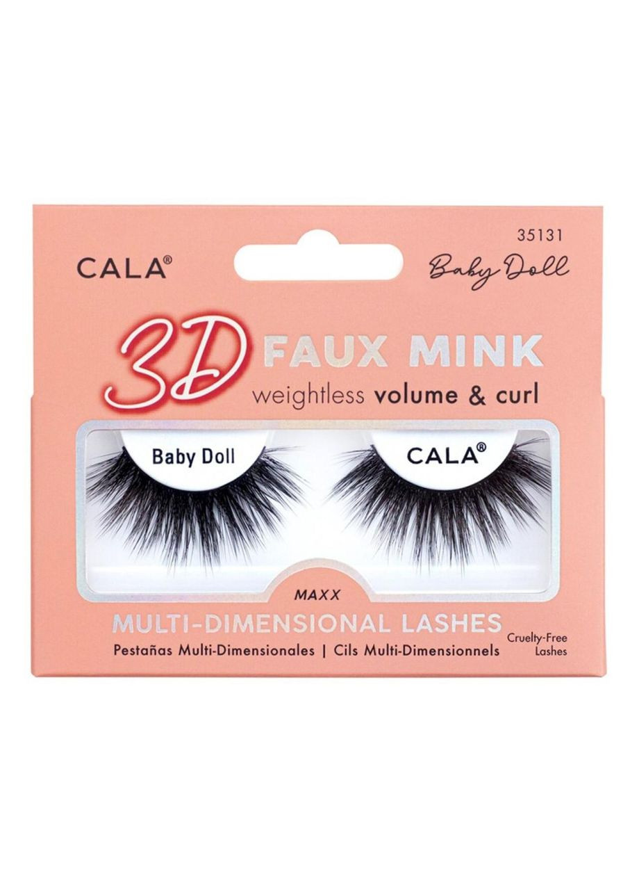 3D накладні вії цільні 3D FAUX MINK LASHES: BABY DOLL, 1 пара Cala (346241982)
