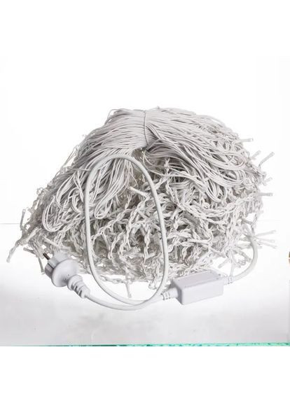 Гирлянда Бахрома уличная 840 LED 50 м от сети белая нить, мультицвет No Brand (368876253)