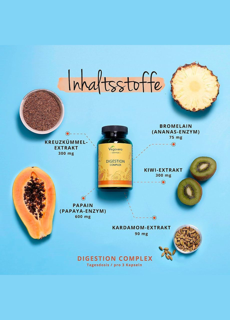 Комплекс папайи (Papain Complex)® 120 капсул Vegavero (299717752)