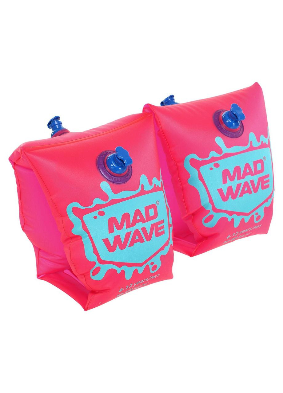 Нарукавники для плавання дитячі надувні 2шт MadWave M075603 (PVC, розмір One Size, вік 12+ років, розовий) No Brand (369925065)