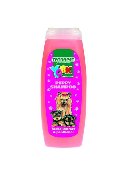 Шампунь для цуценят йоркширських тер'єрів з кератином та екстрактом алое віра York 200 мл (8585027980235) TATRAPET (308894235)