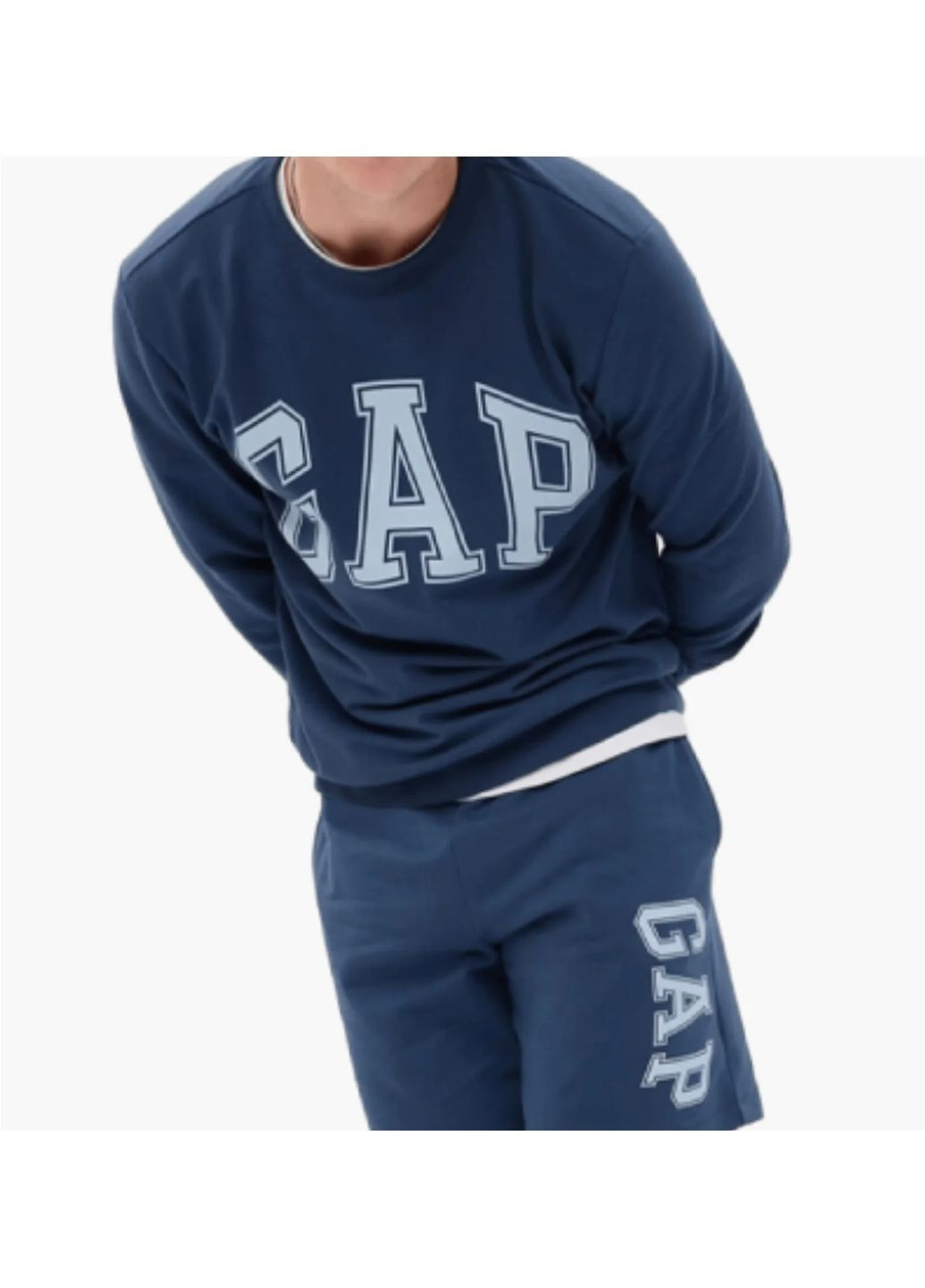 Свитшот мужской Ntx Logo Db Crew Blue 561835-02 Gap (364838395)