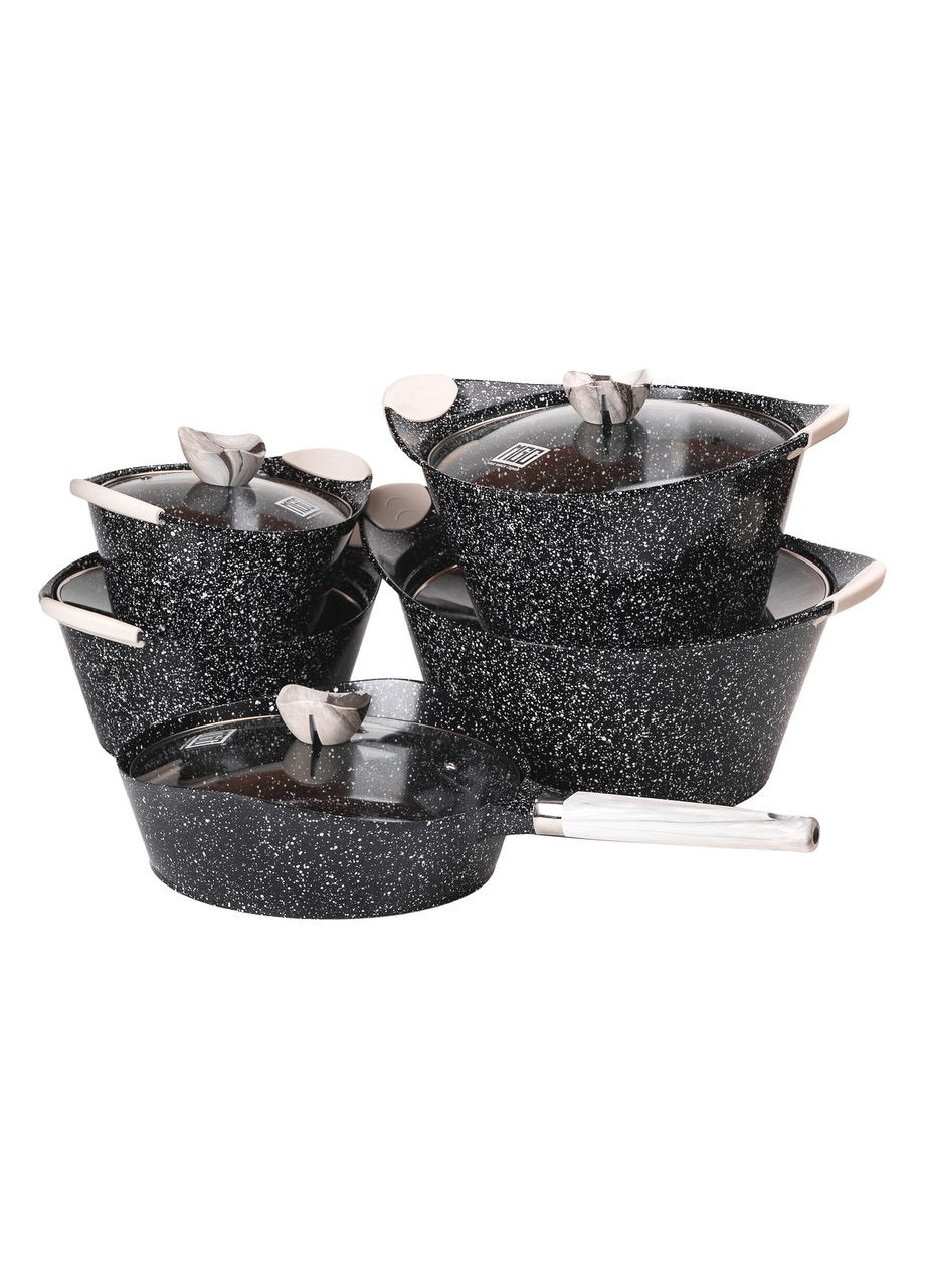 Набор посуды из 5 предметов алюминий толстое дно для приготовления пищи кастрюли и сковорода ProDobro (364192164)