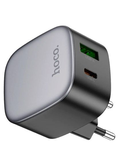 Зарядное устройство (6942007617451) Hoco CS32A Rise 1xUSB-C PD20W + 1xUSB QC3.0 Black (370016079)