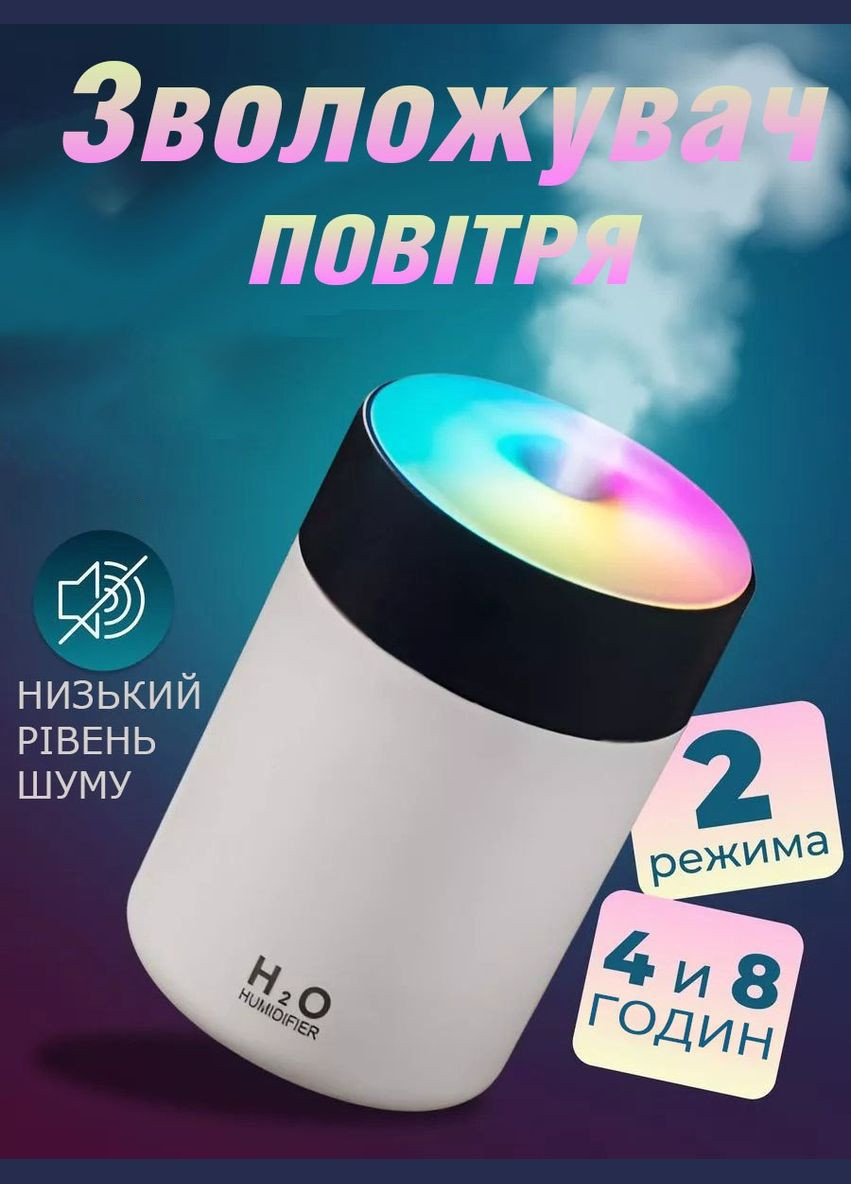 Зволожувач повітря ультразвуковий UKC H2O аромадифузор з RGB дсвічуванням 300 м Humidifier (290416625)