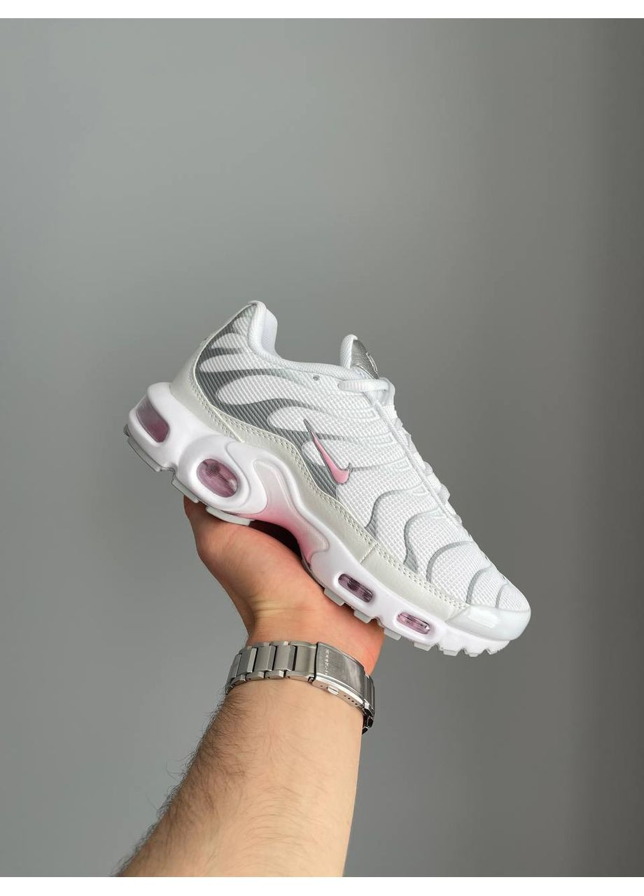 Кроссовки женские Nike Air Max TN Plus White Grey Pink | Найк Эир Макс ТН Плюс белые No Brand белые демисезоны (354331239)