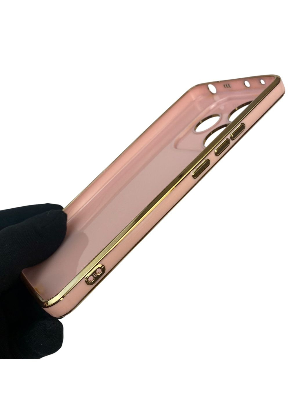 Чехол для Redmi Note 14 5G с защитой камеры с золотой окантовкой на редми нот 14 пудровый gs1 Xiaomi (366234320)