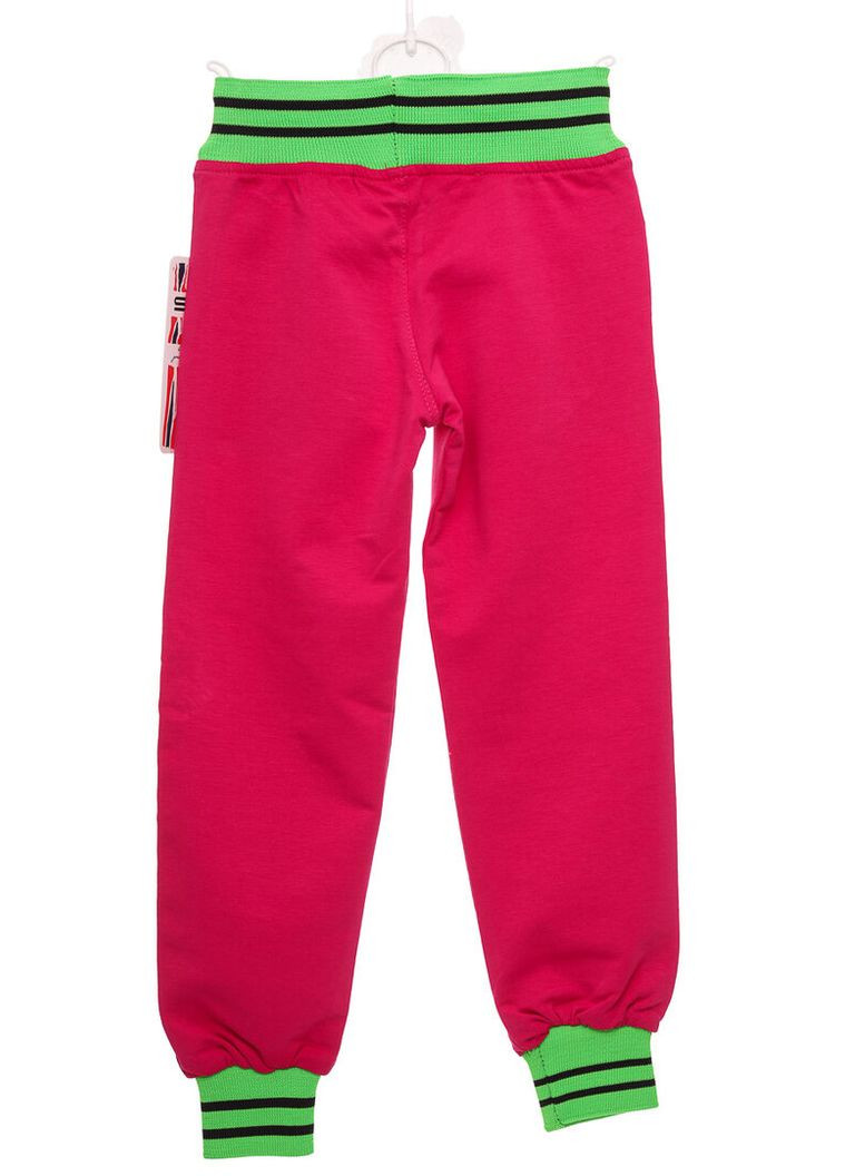 Розовые летние джоггеры штаны для девочки трикотажные в-9 розовый 122 см (37398) BABYKROHA