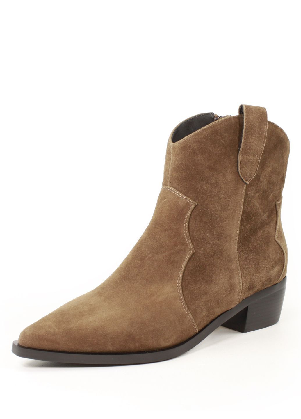 Осенние замшевые демисезонные ботинки казаки It-Girl из натуральной замши