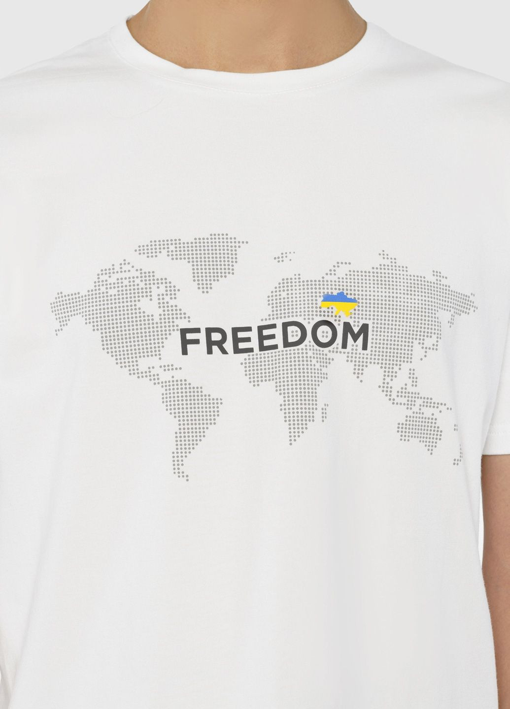 Біла футболка унісекс freedom біла Arber T-SHIRT FF19