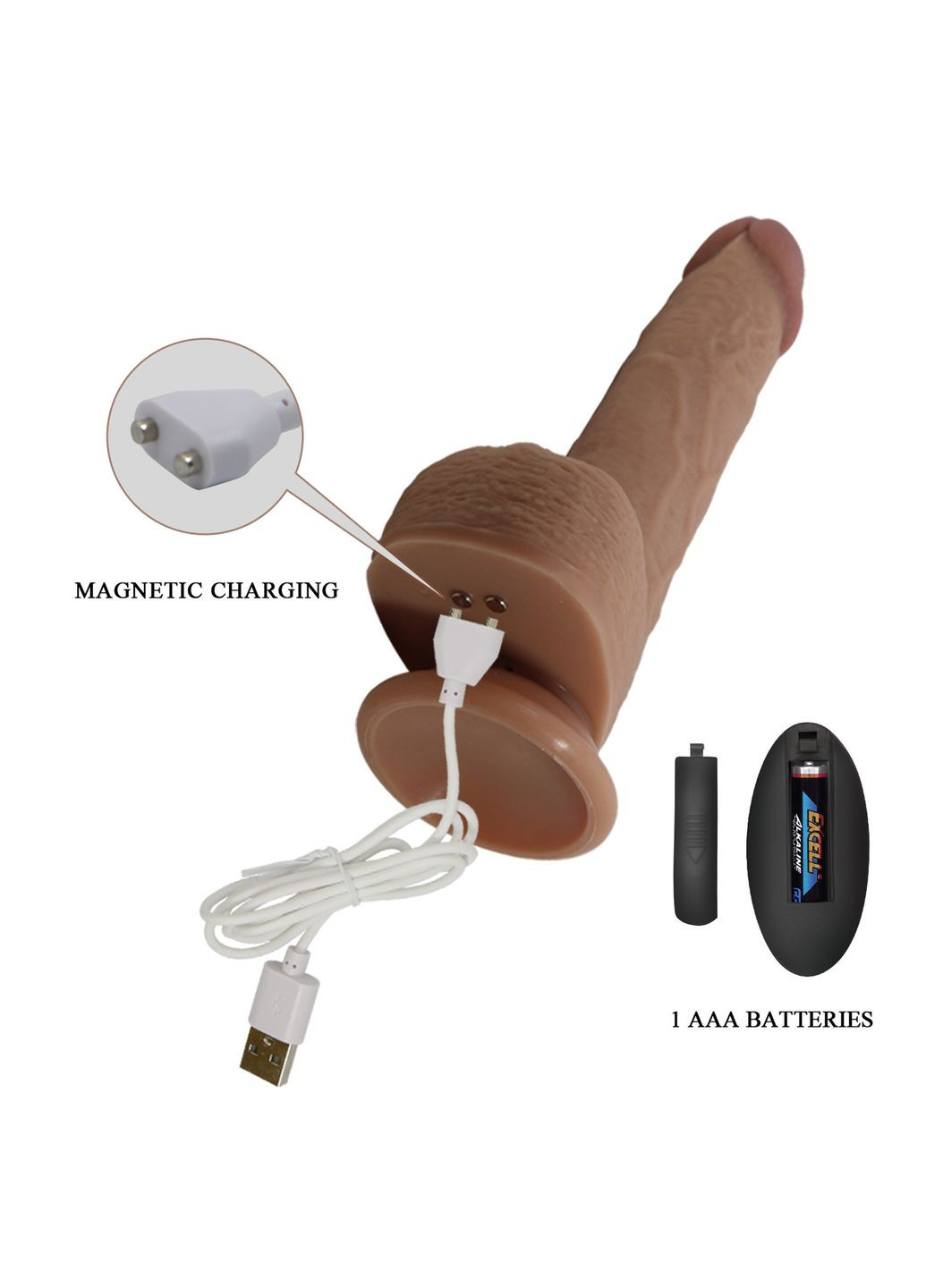 Реалистичный вибратор Tommy с дистанционным управлением на присоске Pretty Love (361670078)