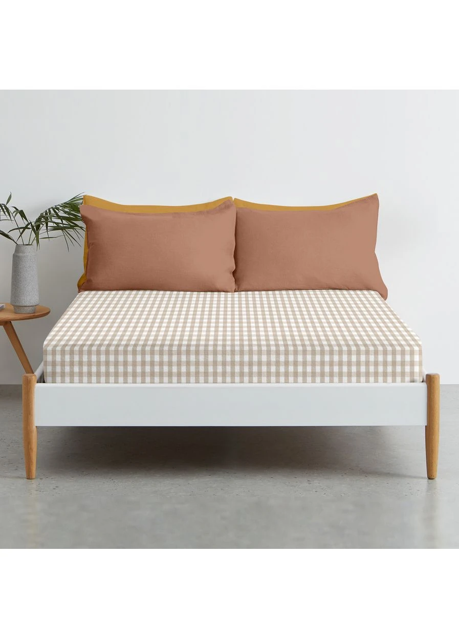 Набір простирадло на резинці 160х200 CARAMEL CHECK (4822052403471) Cosas (392174014)