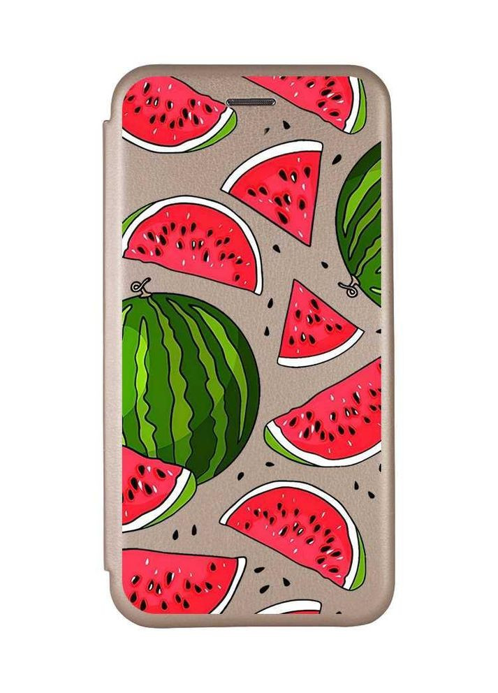 Чохол-книжка з малюнком для Xiaomi Redmi Note 9 Pro/9S/9 Pro Max Золотий:: Кавуни (принт 341) G-Case (360686369)