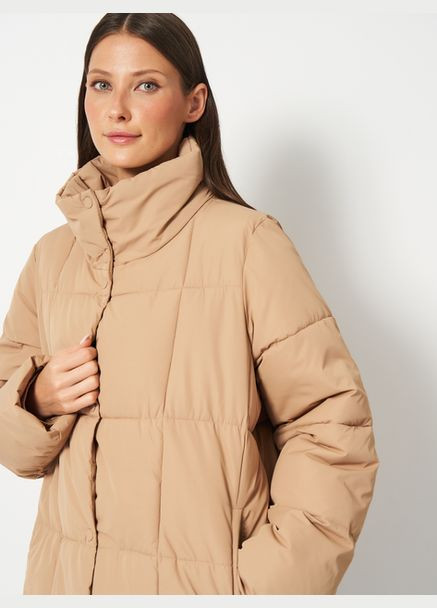Бежевая демисезонная куртка удлиненная Reserved