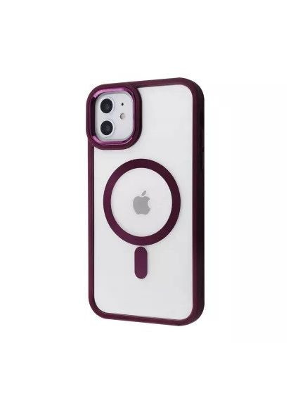 Чехол Cover Glossy Ardor Case with MagSafe для iPhone 11 Бордовый Wave (293504663)