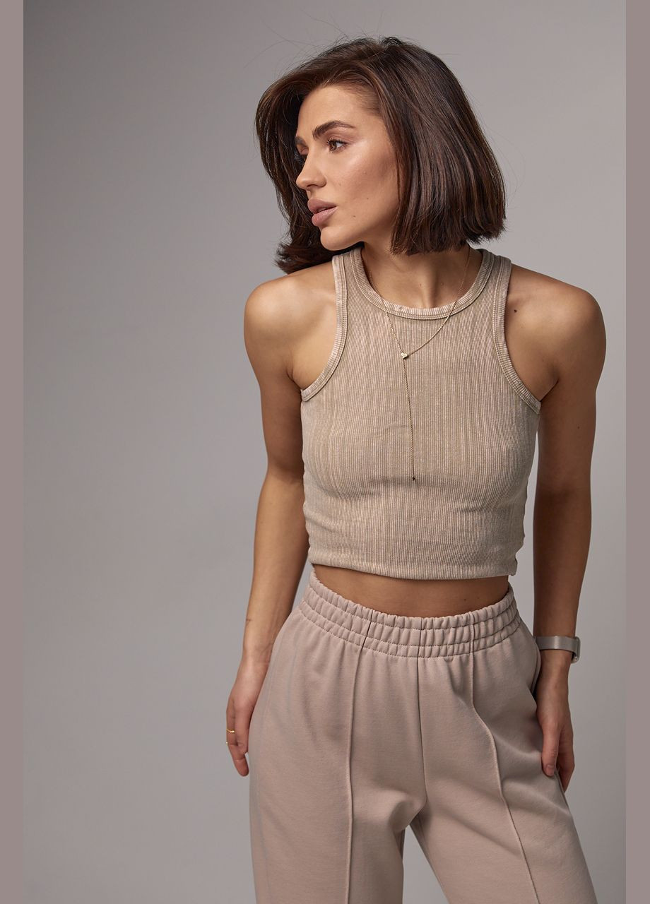 Жіночий топ-майка з еластичного трикотажу Liton (296908986)