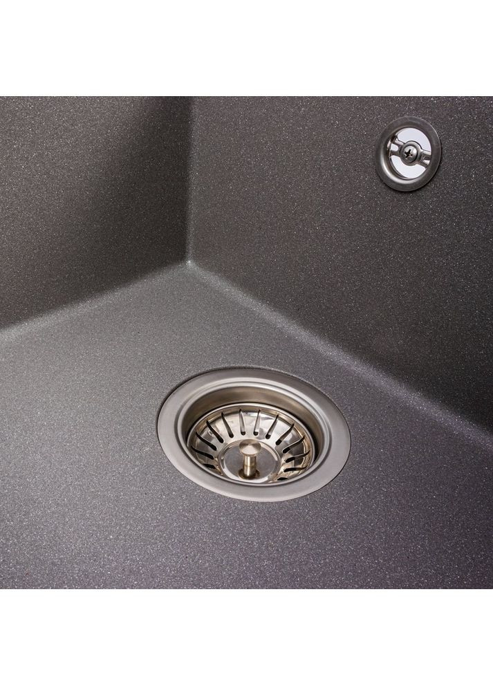 Гранитная мойка для кухни SOLID 7843 матовая Серый металлик Valeso (358059698)