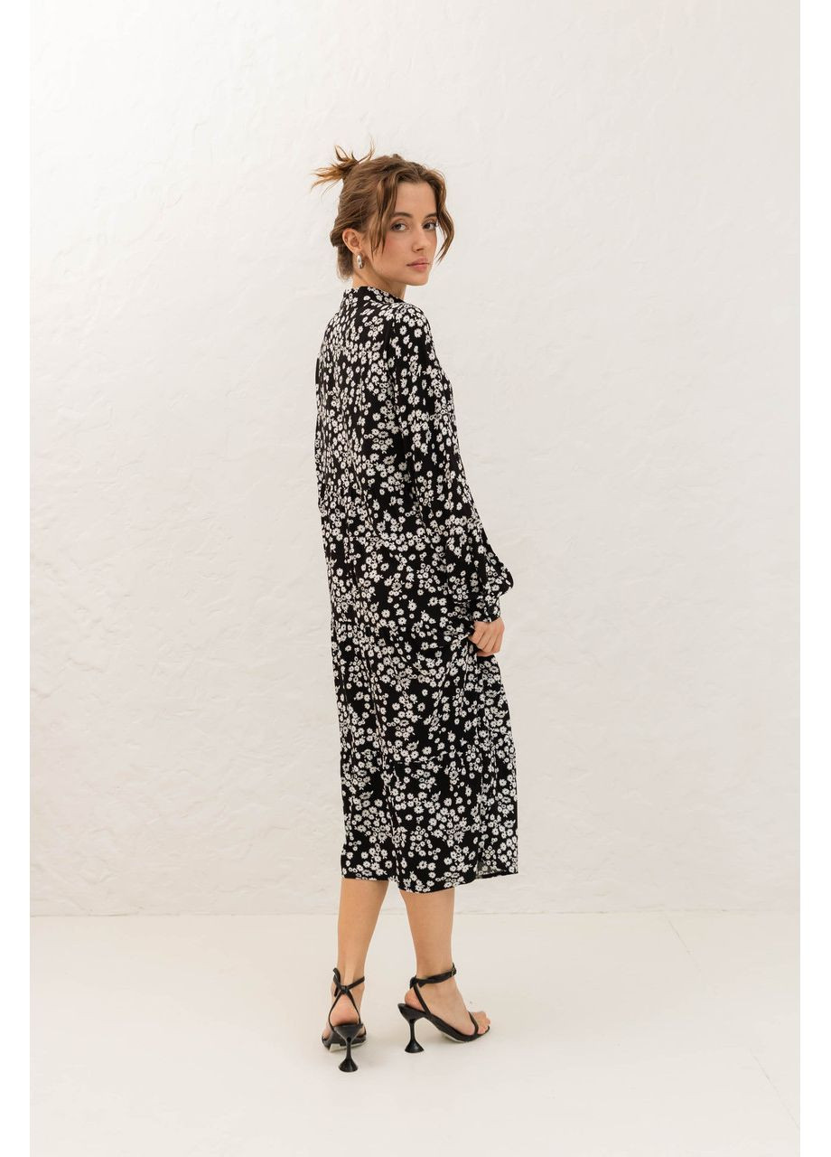 Чорна чорне плаття міді зі штапелю Seventeen