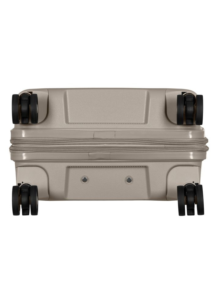 Валіза, Aero, поліпропілен, мала, 35/44 л, TSA, 4 колеса, EXP, сіро-коричневий 2E (370619132)