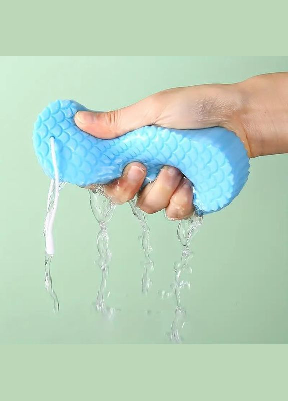 Губка пилинг для тела, для душа Голубая Kimiko (342059811)