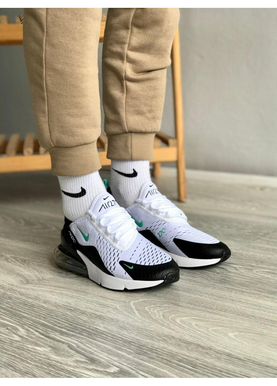 КРОСІВКИ ЖІНОЧІ NIKE AIR MAX 270 WHITE BLACK BLUE 5 НАЙК АІР МАКС 270 No Brand чорні демісезони (367177471)